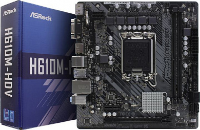 ASRock H610M-HDV (RTL) LGA1700 <H610> PCI-E Dsub+HDMI+DP GbLAN SATA MicroATX 2DDR4