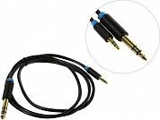 Vention <BABBF> Кабель- переходник Jack6.3-M --> Jack3.5-M 1м