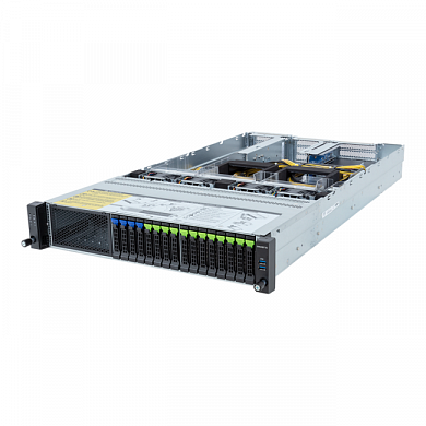 GIGABYTE R283-SF1-ABL1 <6NR283SF1DR000ABL1(1)> (LGA4677,C741,5xPCI-E,16xHS SAS/SATA,NoLAN,32DDR5,2700W HS)