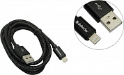 Defender <87808> Кабель USB 2.0 AM-->Lightning 1м, Black