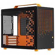 Корпус JONSBO Jonsplus Z20 Orange/Black без БП, боковая панель из закаленного стекла, mini-ITX, micro-ATX, черно-оранж