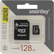 SmartBuy <SB128GBSDCL10-01> microSDXC 128Gb Class10 + microSD-->SD Adapter