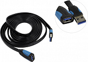 Vention <VAS-A13-B200> Кабель удлинительный USB 3.0 A-->A 2м  плоский