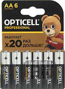 OPTICELL PROFESSIONAL MN1500-6 (LR6) Size AA, 1.5V, щелочной (alkaline) <уп. 6 шт>