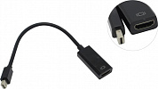 Exegate <EX-mDPM-HDMIF-0.15> Кабель-переходник miniDisplayPort (M) -> HDMI (F) 0.15м <EX284922RUS>