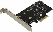 ExeGate EXE-509 Адаптер M.2 B key + M.2 M Key  -> PCI-Ex4/SATA <EX283713RUS>