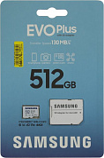 Samsung EVO Plus <MB-MC512KA/RU/KR/APC> microSDXC Memory Card 512GbClass10 UHS-I U3+ microSD--> SD Adapter