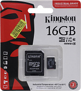 Kingston <SDCIT2/16GB> microSDHC Memory Card 16Gb UHS-I  U3 + microSD-->SD Adapter
