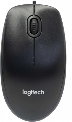 Logitech Mouse M100 Black <910-006652> (RTL) USB 3btn+Roll