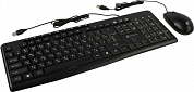 OKLICK Keyboard & Optical Mouse <S650> Black (Кл-ра, М/Мед, USB+Мышь 4кн, Roll, USB) <1875246>