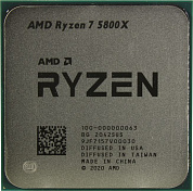 CPU AMD Ryzen 7 5800X     (100-000000063)  3.8 GHz/8core/4+32Mb/105W   Socket AM4