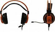 Наушники с микрофоном CANYON Corax <CND-SGHS5> Black+Orange (шнур 2м, с регулятором громкости)
