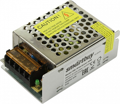 Smartbuy <SBL-IP20-Driver-40W> Блок питания (вх.AC220-240В, выхDC12В, 40Вт, клеммы)