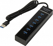 KS-is <KS-569> 7-port Hub, 1xUSB3.0+6xUSB2.0 + БП