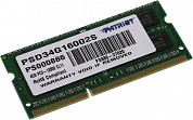 Patriot <PSD34G16002S> DDR3 SODIMM 4Gb <PC3-12800> CL11 (for NoteBook)