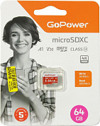 GoPower <00-00025681> microSDXC 64Gb UHS-I U3 V30 Class10