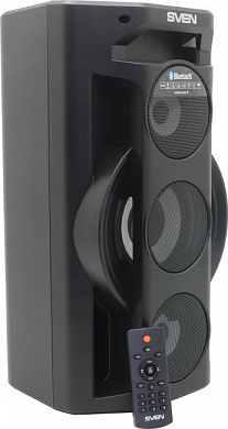 Колонка SVEN PS-680 Black (2x32.5W, Bluetooth, USB, microSD, FM, Li-Ion, ПДУ)