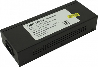 HIKVISION <LAS30-57CN-RJ45> PoE injector (Вх. AC100-240V, Вых. PoE 56V)