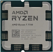 CPU AMD Ryzen 7 7700     (100-000000592)    3.8GHz/8core/SVGA RADEON/8+32Mb/65W Socket AM5