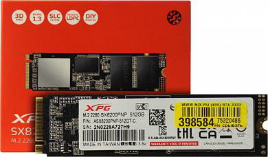 SSD 512Gb M.2 2280 M ADATA XPG SX8200 Pro <ASX8200PNP-512GT-C> 3D TLC