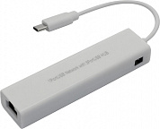 KS-is <KS-339> USB2.0 Hub  3 port, LAN, подкл. USB-C