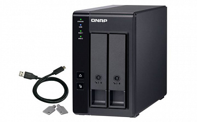 QNAP DAS <TR-002> (2x3.5"/2.5" HotSwap SATA, RAID 0/1, USB3.0)