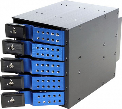 Procase <T3-305SATA3(-BL)> HotSwap корзина 5xSATA/SAS 3.5”