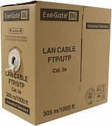 Кабель UTP 4 пары кат.5e <бухта 305м> многожильный Exegate <205293>