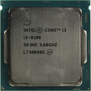 CPU Intel Core i3-8100        3.6 GHz/4core/SVGA UHD Graphics 630/ 6Mb/65W/8 GT/s  LGA1151