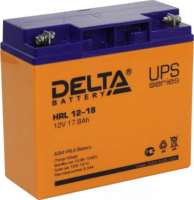 Аккумулятор Delta HRL 12-18(X) (12V, 17.8Ah) для UPS