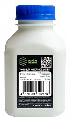 Тонер Cactus CS-TBRCHUC-60 Cyan (Brother Color Universal) 60 г