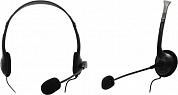 Наушники с микрофоном Defender HN-102(A) (шнур 1.8м, с регулятором громкости) <63102>
