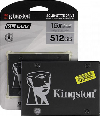 SSD 512 Gb SATA 6Gb/s Kingston KC600 <SKC600/512G> 2.5" 3D TLC