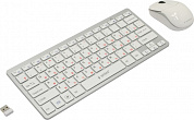 Gembird KBS-7001 Silver&White (Кл-ра,FM,USB+Мышь 3кн,Roll,FM,USB)