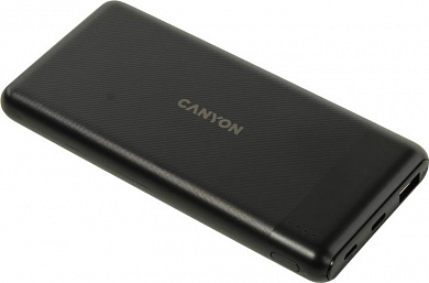 Внешний аккумулятор CANYON <CNE-CPB1007B> Black (USB/USB-C 3A, 10000mAh)