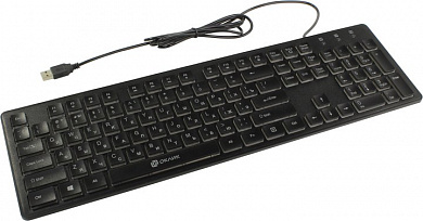 Клавиатура OKLICK Keyboard <510ML> <USB> 104КЛ, подсветка клавиш  <1011965>