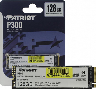 SSD 128 Gb M.2 2280 M Patriot P300 <P300P128GM28>