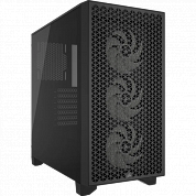 Корпус без блока питания Corsair CC-9011255-WW 3000D RGB Airflow, Midi-Tower, TG, 3x120mm RGB, mITX Black