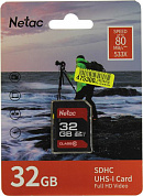 Netac <NT02P600STN-032G-R> SDHC Memory Card 32Gb UHS-I U1