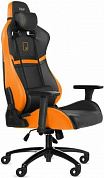 GR-BOR Игровое кресло WARP Gr чёрно-оранжевое (экокожа, алькантара, регулируемый угол наклона)