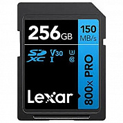 LSD0800P256G-BNNNG Флеш карта SD 256GB Lexar Professional 800x PRO SDXC UHS-I U3 V30 C10, 150/45 Mb/s