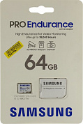 Samsung PRO Endurance <MB-MJ64KA/EU> microSDXC Memory Card 64GbClass10 UHS-I U1 V10+ microSD--> SD Adapter
