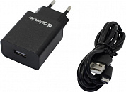 Defender UPC-11 Black <83556> Зарядное устройство USB (Вых. DC5V, 10.5W, USB, кабель microUSB)