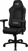 4711099471164 Кресло Aerocool CROWN Leatherette All Black (<150кг, искуственная кожа, 2 подушки, 2D подлокотник)