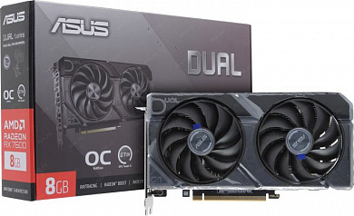 8Gb <PCI-E> GDDR6 ASUS DUAL-RX7600-O8G-EVO (RTL) HDMI+3xDP <RADEON RX 7600>