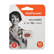 GoPower <00-00025681> microSDXC 64Gb UHS-I U3 V30 Class10