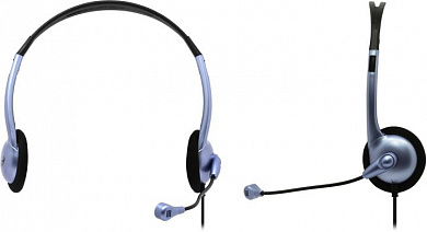 Наушники с микрофоном Genius HS-02B (регул. громкости)