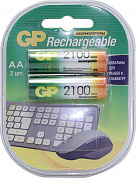 Аккумулятор GP 210AAHC-2 (1.2V, 2050mAh) NiMh, Size "AA" <уп. 2 шт>