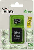 Mirex <13613-AD10SD04> microSDHC 4Gb Class10 + microSD-->SD Adapter