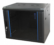 5bites <TC6403-09B> Шкаф настенный телекоммуникационный черный 9U 600x450, дверь стекло-металл